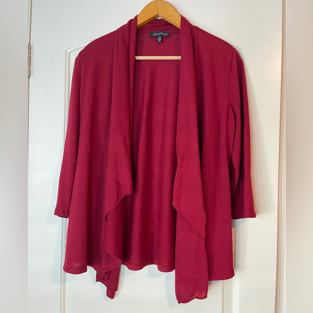 Slinky Brand cranberry cartigan
